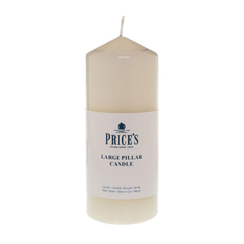 Price's Ivory Pillar Candle 15cm £3.99